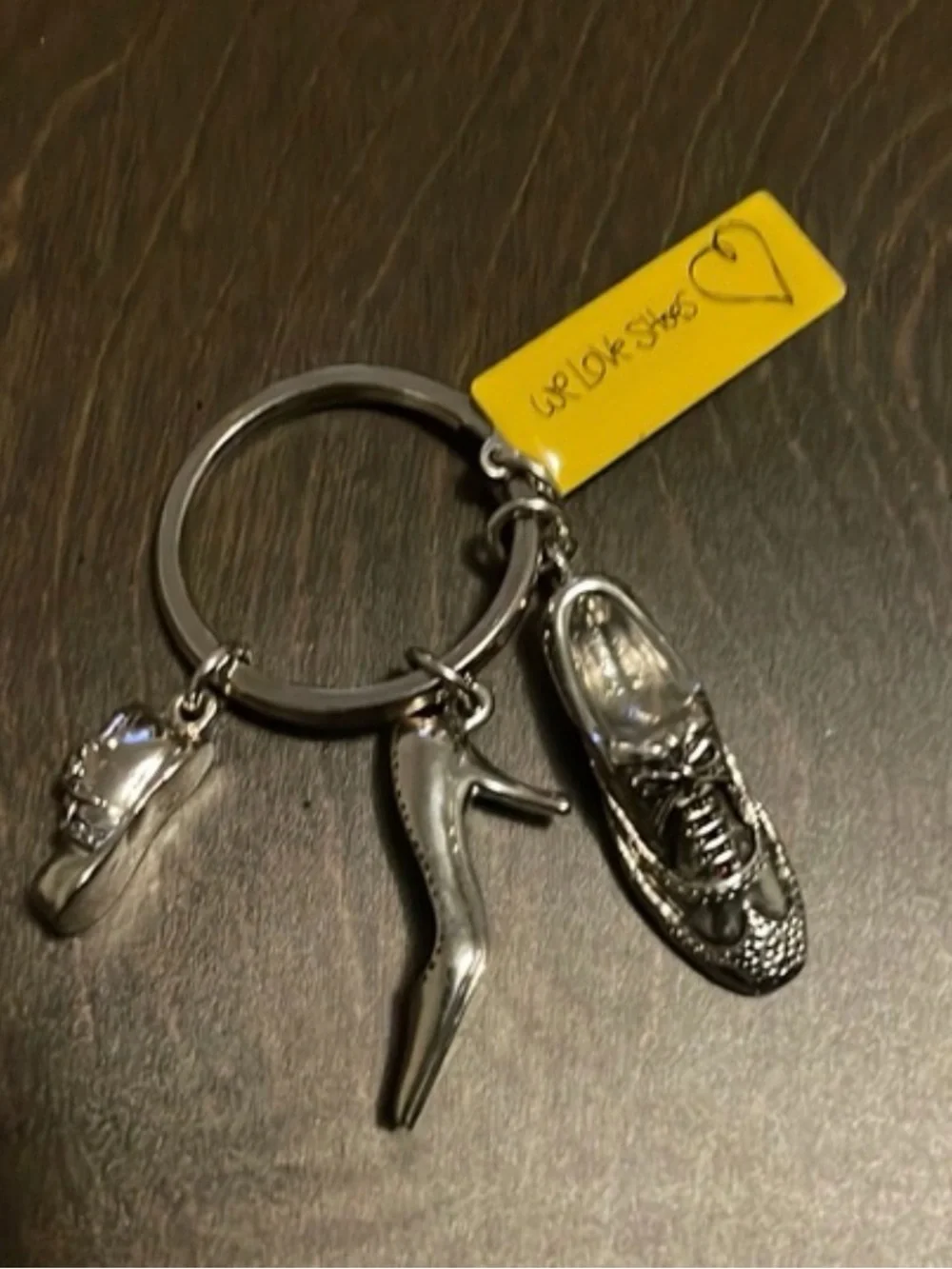 Nordstrom I Love Shoes- PVC Keyring with Silver-Tone Charms